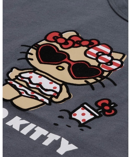 sanrio（サンリオ）の「〈サンリオ〉ハローキティ/半袖Tシャツ（Tシャツ/カットソー・キッズ・チャコール/ブラック/スモークピンク/クリーム・100cm/110cm/120cm/130cm/140cm/150cm/160cm）」の8枚目の写真