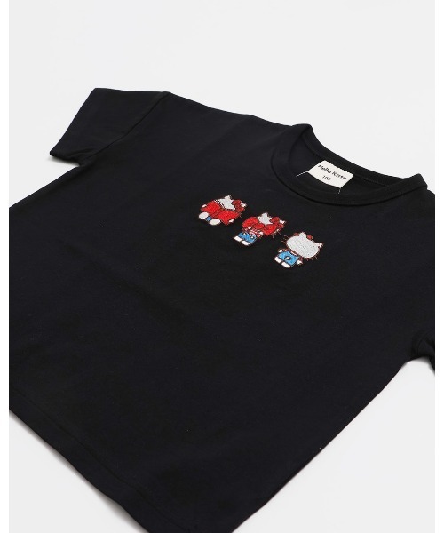 sanrio（サンリオ）の「〈サンリオ〉ハローキティ/半袖Tシャツ（Tシャツ/カットソー・キッズ・チャコール/ブラック/スモークピンク/クリーム・100cm/110cm/120cm/130cm/140cm/150cm/160cm）」の16枚目の写真