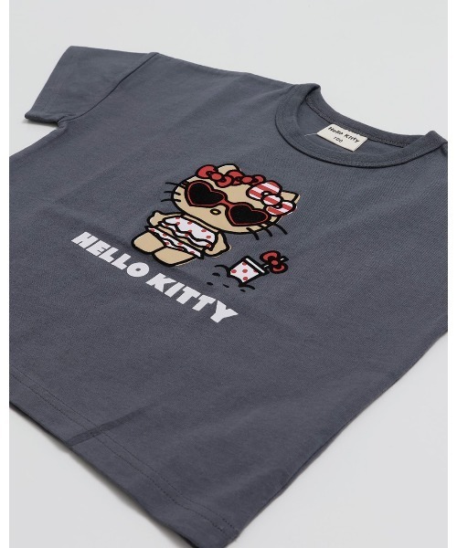 sanrio（サンリオ）の「〈サンリオ〉ハローキティ/半袖Tシャツ（Tシャツ/カットソー・キッズ・チャコール/ブラック/スモークピンク/クリーム・100cm/110cm/120cm/130cm/140cm/150cm/160cm）」の12枚目の写真