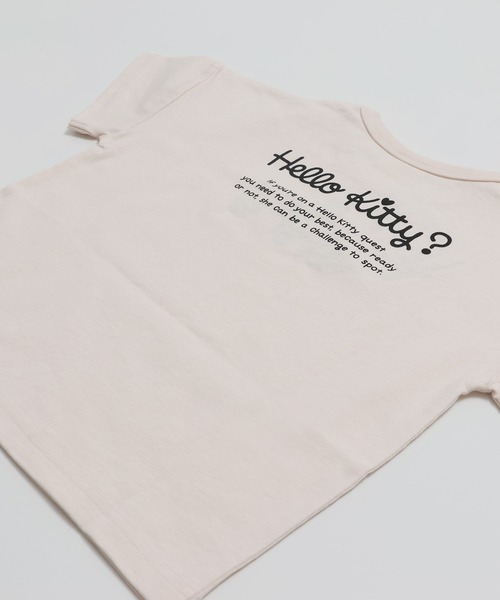 sanrio（サンリオ）の「〈サンリオ〉ハローキティ/半袖Tシャツ（Tシャツ/カットソー・キッズ・チャコール/ブラック/スモークピンク/クリーム・100cm/110cm/120cm/130cm/140cm/150cm/160cm）」の15枚目の写真