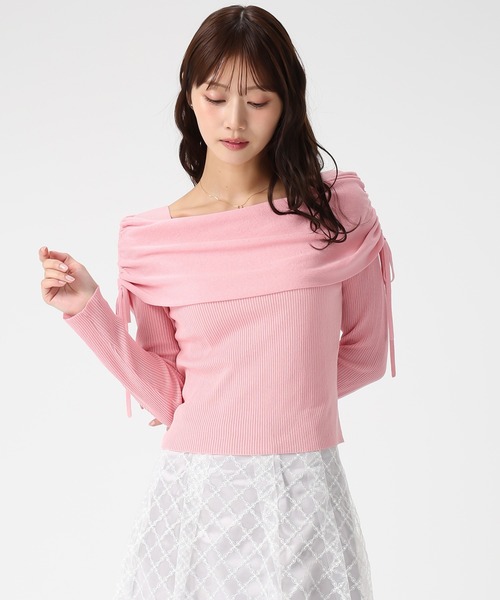 MISCH MASCH(ミッシュマッシュ)の「2026春夏新作 シアーシャーリングケープニット(ニット/セーター・レディース・ブルー/ピンク/ホワイト・フリ-)」の10枚目の写真