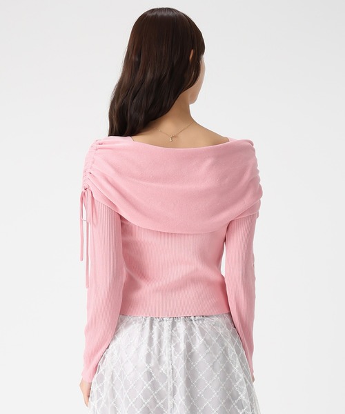 MISCH MASCH(ミッシュマッシュ)の「2026春夏新作 シアーシャーリングケープニット(ニット/セーター・レディース・ブルー/ピンク/ホワイト・フリ-)」の12枚目の写真