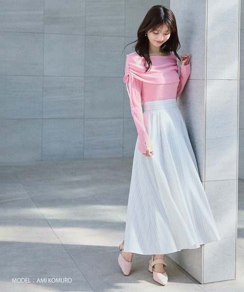 MISCH MASCH(ミッシュマッシュ)の「2026春夏新作 シアーシャーリングケープニット(ニット/セーター・レディース・ブルー/ピンク/ホワイト・フリ-)」の19枚目の写真