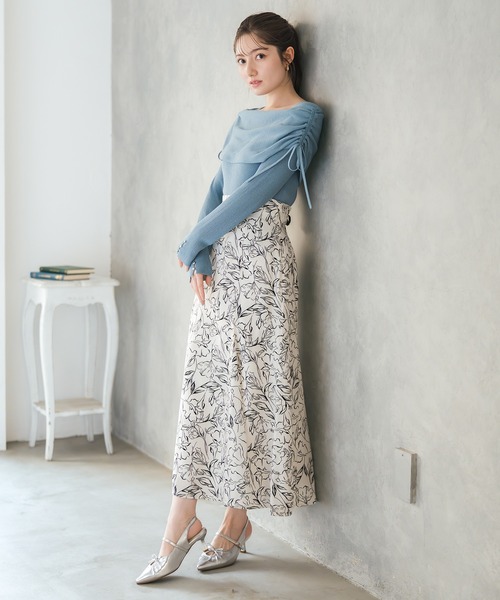 MISCH MASCH(ミッシュマッシュ)の「2026春夏新作 シアーシャーリングケープニット(ニット/セーター・レディース・ブルー/ピンク/ホワイト・フリ-)」の18枚目の写真