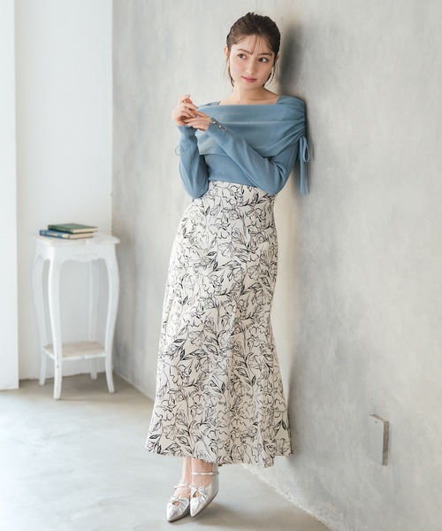 MISCH MASCH(ミッシュマッシュ)の「2026春夏新作 シアーシャーリングケープニット(ニット/セーター・レディース・ブルー/ピンク/ホワイト・フリ-)」の19枚目の写真