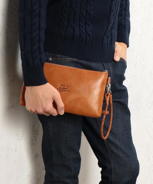 green label relaxing（グリーンレーベルリラクシング）の「[アクネオ] ACNEO LTHR クラッチバッグ（クラッチバッグ・メンズ・ブラック/ブラウン・フリー）」の7枚目の写真