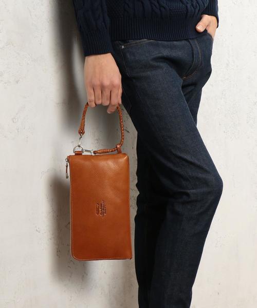 green label relaxing（グリーンレーベルリラクシング）の「[アクネオ] ACNEO LTHR クラッチバッグ（クラッチバッグ・メンズ・ブラック/ブラウン・フリー）」の8枚目の写真