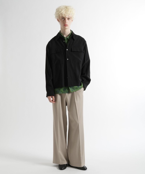 HARE（ハレ）の「Wポケットモダールシャツ(HARE)（シャツ/ブラウス・メンズ・ブラウン/ブラック・FREE）」の4枚目の写真