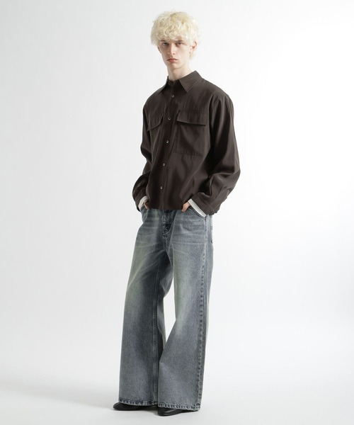 HARE（ハレ）の「Wポケットモダールシャツ(HARE)（シャツ/ブラウス・メンズ・ブラウン/ブラック・FREE）」の8枚目の写真