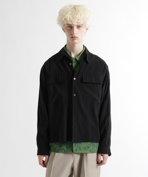 HARE（ハレ）の「Wポケットモダールシャツ(HARE)（シャツ/ブラウス・メンズ・ブラウン/ブラック・FREE）」の9枚目の写真