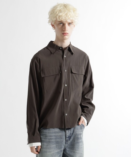 HARE（ハレ）の「Wポケットモダールシャツ(HARE)（シャツ/ブラウス・メンズ・ブラウン/ブラック・FREE）」の12枚目の写真