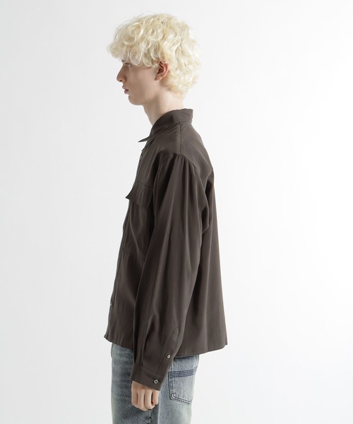 HARE（ハレ）の「Wポケットモダールシャツ(HARE)（シャツ/ブラウス・メンズ・ブラウン/ブラック・FREE）」の14枚目の写真