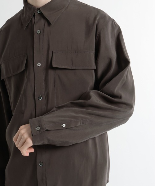 HARE（ハレ）の「Wポケットモダールシャツ(HARE)（シャツ/ブラウス・メンズ・ブラウン/ブラック・FREE）」の17枚目の写真