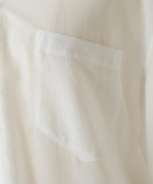 BEARDSLEY（ビアズリー）の「シアーカラーレスシャツ（シャツ/ブラウス・レディース・ライトグレー/ホワイト・FREE）」の21枚目の写真