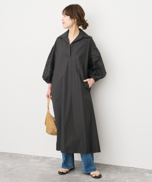 Spick & Span(スピックアンドスパン)の「TICCA / ティッカ フラワーレースワンピース(ワンピース・レディース・チャコールグレー/ホワイト・FREE)」の3枚目の写真