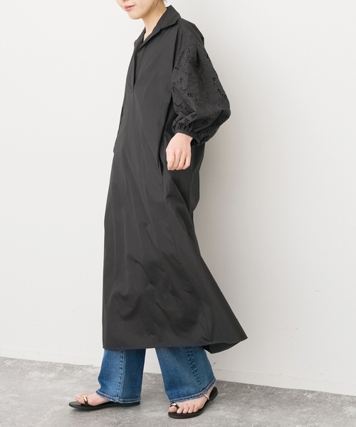 Spick & Span(スピックアンドスパン)の「TICCA / ティッカ フラワーレースワンピース(ワンピース・レディース・チャコールグレー/ホワイト・FREE)」の6枚目の写真