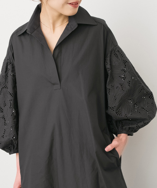 Spick & Span(スピックアンドスパン)の「TICCA / ティッカ フラワーレースワンピース(ワンピース・レディース・チャコールグレー/ホワイト・FREE)」の10枚目の写真