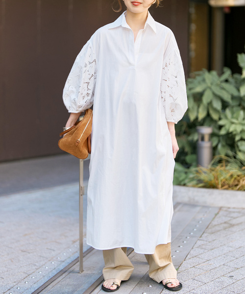 Spick & Span(スピックアンドスパン)の「TICCA / ティッカ フラワーレースワンピース(ワンピース・レディース・チャコールグレー/ホワイト・FREE)」の11枚目の写真