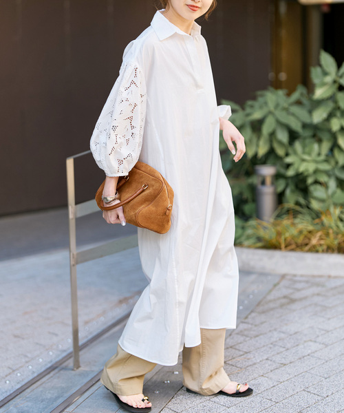 Spick & Span(スピックアンドスパン)の「TICCA / ティッカ フラワーレースワンピース(ワンピース・レディース・チャコールグレー/ホワイト・FREE)」の12枚目の写真