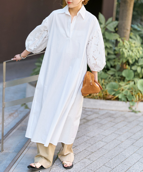 Spick & Span(スピックアンドスパン)の「TICCA / ティッカ フラワーレースワンピース(ワンピース・レディース・チャコールグレー/ホワイト・FREE)」の16枚目の写真