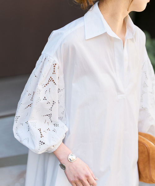 Spick & Span(スピックアンドスパン)の「TICCA / ティッカ フラワーレースワンピース(ワンピース・レディース・チャコールグレー/ホワイト・FREE)」の17枚目の写真