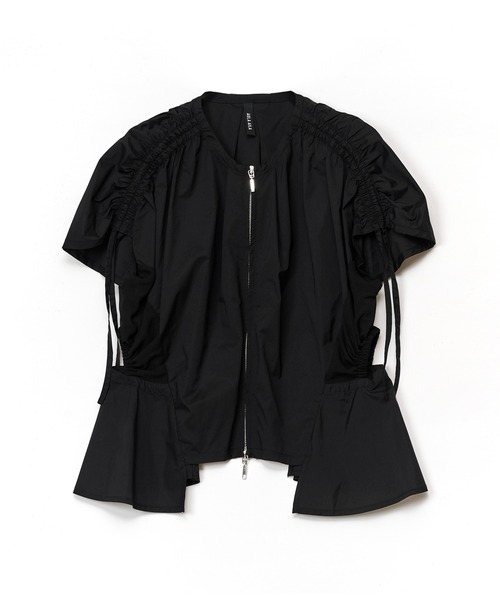 AULA AILA（アウラアイラ）の「【セットアップ着用可】エアーナイロントップス（シャツ/ブラウス・レディース・ライトブルー/カーキ/ブラック・0）」の2枚目の写真