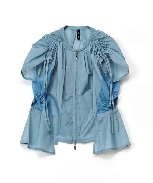 AULA AILA（アウラアイラ）の「【セットアップ着用可】エアーナイロントップス（シャツ/ブラウス・レディース・ライトブルー/カーキ/ブラック・0）」の18枚目の写真