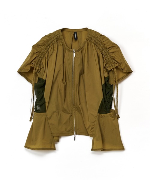 AULA AILA（アウラアイラ）の「【セットアップ着用可】エアーナイロントップス（シャツ/ブラウス・レディース・ライトブルー/カーキ/ブラック・0）」の14枚目の写真