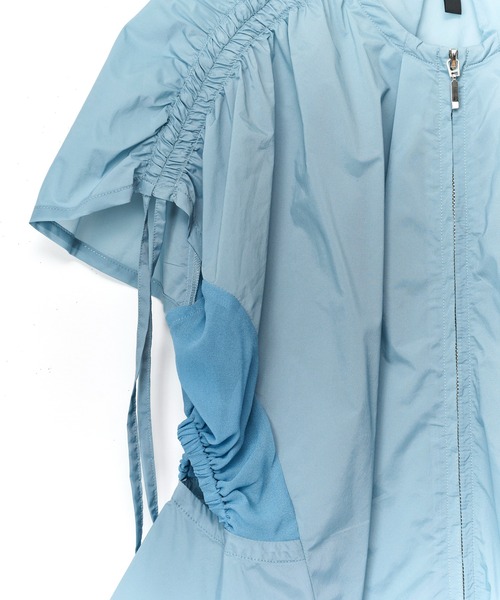 AULA AILA（アウラアイラ）の「【セットアップ着用可】エアーナイロントップス（シャツ/ブラウス・レディース・ライトブルー/カーキ/ブラック・0）」の20枚目の写真