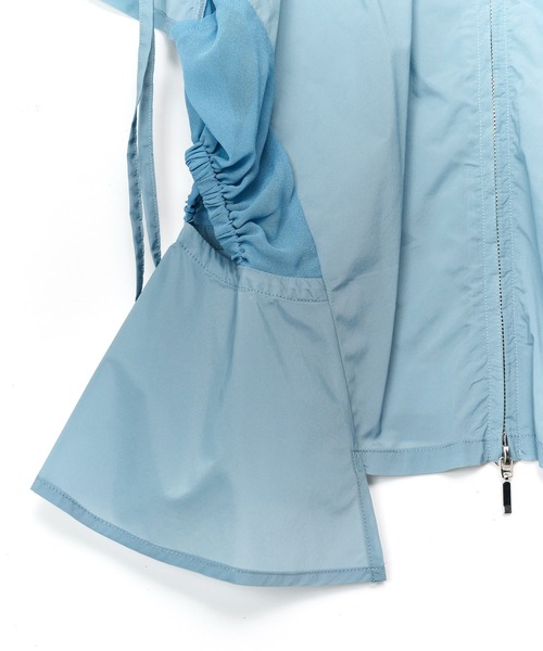 AULA AILA（アウラアイラ）の「【セットアップ着用可】エアーナイロントップス（シャツ/ブラウス・レディース・ライトブルー/カーキ/ブラック・0）」の21枚目の写真