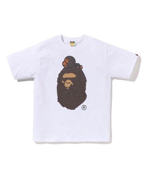 A BATHING APE(アベイシングエイプ)の「GLASS BEADS MILO ON BAPE TEE(Tシャツ/カットソー・メンズ・ブラック/ホワイト・LARGE/X-LARGE/SMALL/MEDIUM/XX-LARGE)」の2枚目の写真