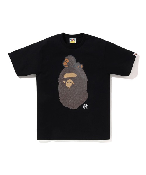 A BATHING APE(アベイシングエイプ)の「GLASS BEADS MILO ON BAPE TEE(Tシャツ/カットソー・メンズ・ブラック/ホワイト・LARGE/X-LARGE/SMALL/MEDIUM/XX-LARGE)」の1枚目の写真