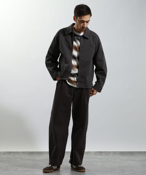 BAYFLOW（ベイフロー）の「【ストレッチ】ヴィンテージライクチノジャケット[セットアップ可]（ブルゾン・メンズ・チャコール/ベージュ・MEDIUM/LARGE）」の3枚目の写真