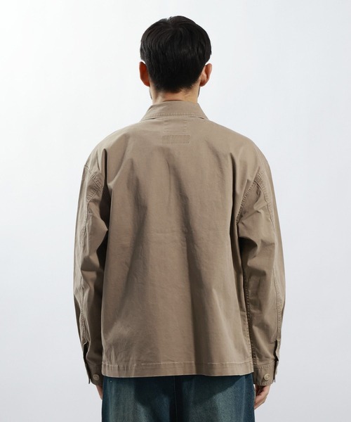 BAYFLOW（ベイフロー）の「【ストレッチ】ヴィンテージライクチノジャケット[セットアップ可]（ブルゾン・メンズ・チャコール/ベージュ・MEDIUM/LARGE）」の9枚目の写真
