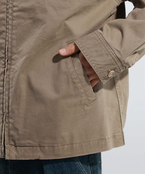 BAYFLOW（ベイフロー）の「【ストレッチ】ヴィンテージライクチノジャケット[セットアップ可]（ブルゾン・メンズ・チャコール/ベージュ・MEDIUM/LARGE）」の13枚目の写真
