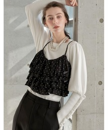 MEISM（ミズム）の「[2026S/S COLLECTION][MEISM by Re:EDIT]ティアードフリルビスチェ（キャミソール）」