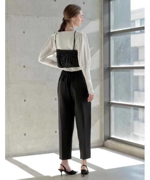 MEISM（ミズム）の「[2026S/S COLLECTION][MEISM by Re:EDIT]ティアードフリルビスチェ（キャミソール・レディース・ホワイト/ブラック系その他/ブラック・LARGE/MEDIUM）」の12枚目の写真
