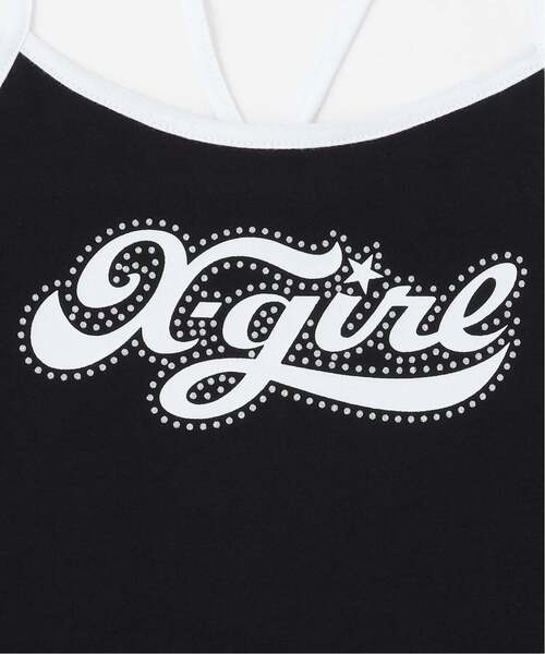X-girl Stages（エックスガールステージス）の「メッシュショートトップス+ロゴキャミソールセット（Tシャツ/カットソー・キッズ・グリーン/カラフル/オフホワイト・130cm/120cm/110cm/100cm/90cm/140cm）」の15枚目の写真