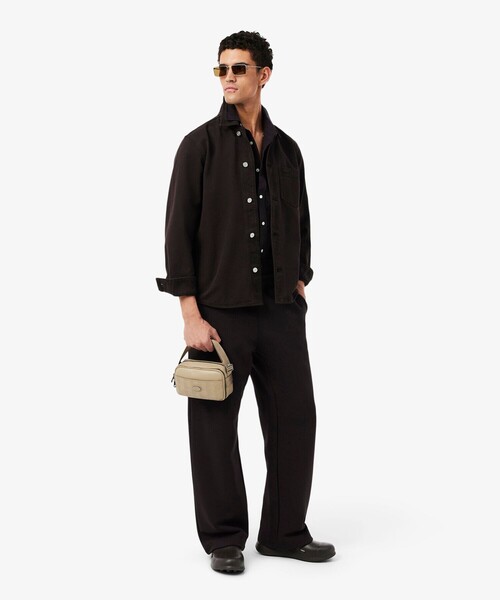 LACOSTE（ラコステ）の「モノグラム コンビネーションレポーターバッグ（ショルダーバッグ・メンズ・ブラック/ベージュ・FREE）」の3枚目の写真