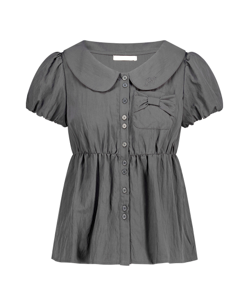 ILLIGO（イリゴ）の「フォーミングリボンパフブラウスチャコール（シャツ/ブラウス・レディース・その他・OS）」の4枚目の写真