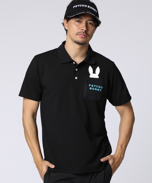 GOLF]ドライミックス鹿の子 ポケットバニーポロシャツ（ポロシャツ