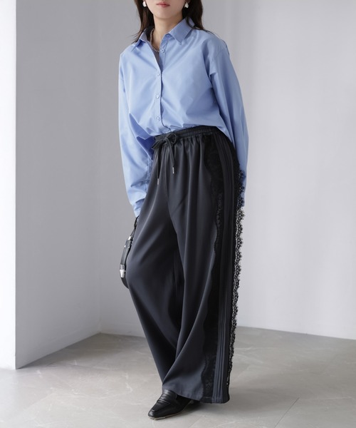 Riberry（リベリー）の「サイドレースラインパンツ（スラックス・レディース・チャコールグレー/ブラック・MEDIUM）」の19枚目の写真