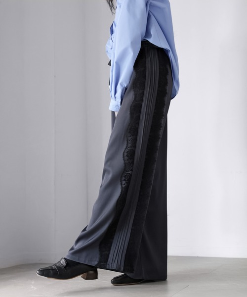 Riberry（リベリー）の「サイドレースラインパンツ（スラックス・レディース・チャコールグレー/ブラック・MEDIUM）」の20枚目の写真