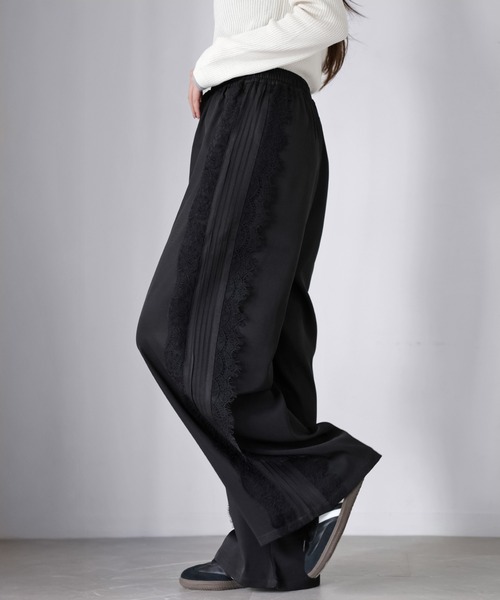 Riberry（リベリー）の「サイドレースラインパンツ（スラックス・レディース・チャコールグレー/ブラック・MEDIUM）」の17枚目の写真