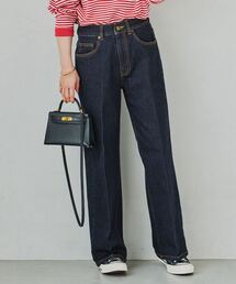 [ 田中亜希子さんコラボ ]選べるサイズ センタープレスストレートデニム
