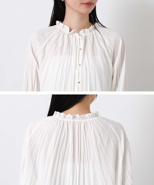 Gready Brilliant(グレディブリリアン)の「ワッシャーフリル2WAYブラウス(シャツ/ブラウス・レディース・ピンク/ブラック/オフホワイト・FREE)」の13枚目の写真