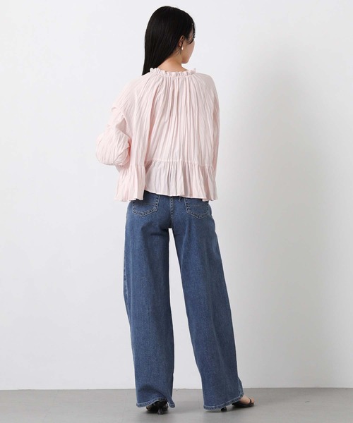 Gready Brilliant(グレディブリリアン)の「ワッシャーフリル2WAYブラウス(シャツ/ブラウス・レディース・ピンク/ブラック/オフホワイト・FREE)」の16枚目の写真