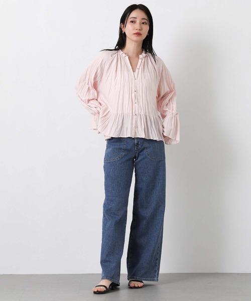 Gready Brilliant(グレディブリリアン)の「ワッシャーフリル2WAYブラウス(シャツ/ブラウス・レディース・ピンク/ブラック/オフホワイト・FREE)」の17枚目の写真