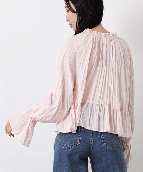 Gready Brilliant(グレディブリリアン)の「ワッシャーフリル2WAYブラウス(シャツ/ブラウス・レディース・ピンク/ブラック/オフホワイト・FREE)」の8枚目の写真