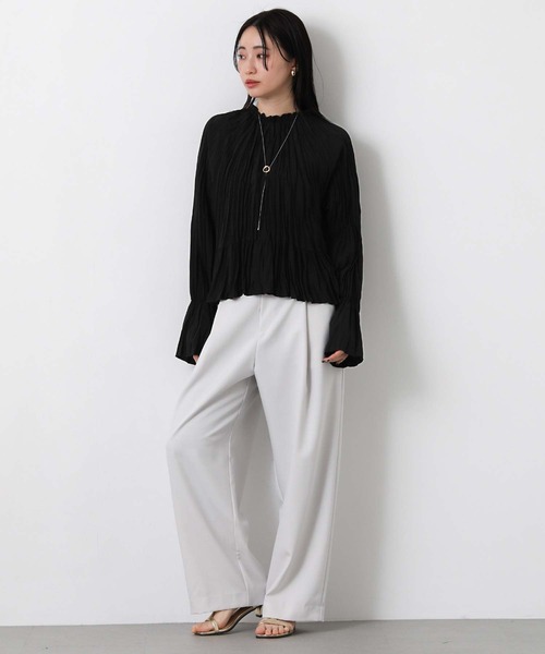 Gready Brilliant(グレディブリリアン)の「ワッシャーフリル2WAYブラウス(シャツ/ブラウス・レディース・ピンク/ブラック/オフホワイト・FREE)」の21枚目の写真